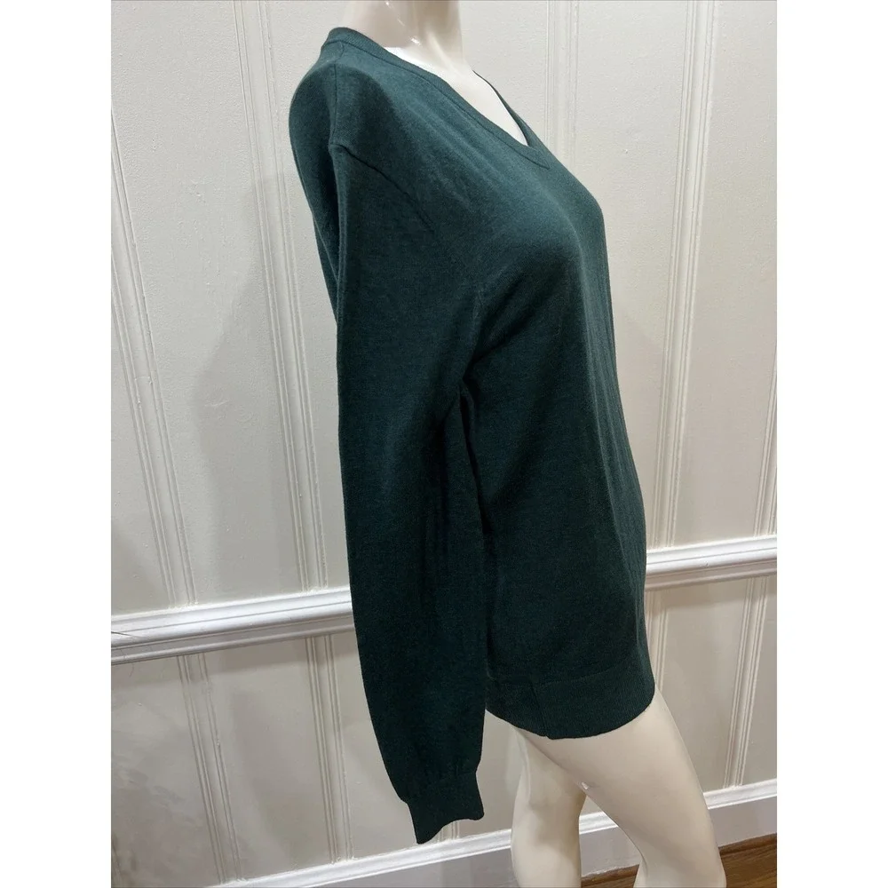 Goodfellow & Co Shirt Mens Med. Green  Long Sleeve V Neck Pullover Sweater